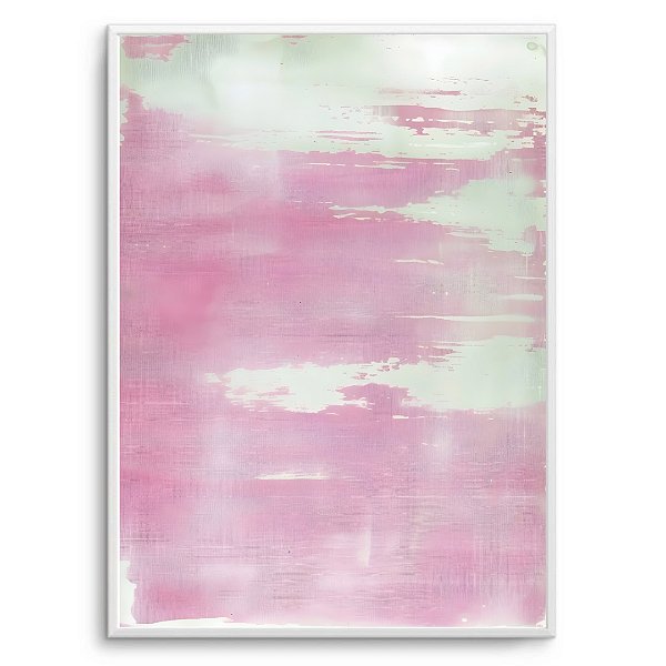 Quadro Decorativo Abstrato delicado rosa.