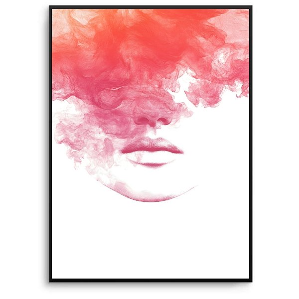Quadro Decorativo Fumaça Pink.