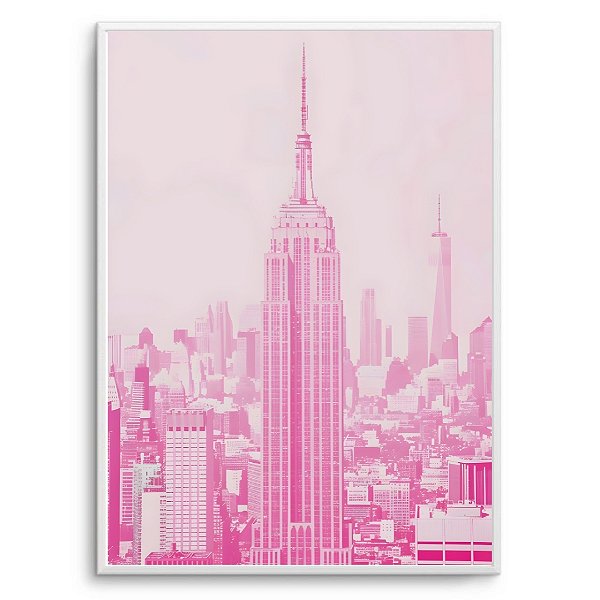 Quadro Decorativo Cidade Pink.