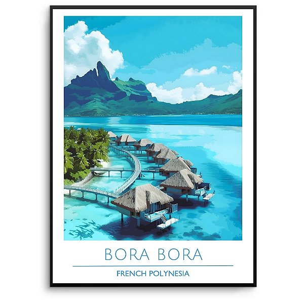 Quadro Decorativo Paisagem Mar azul.