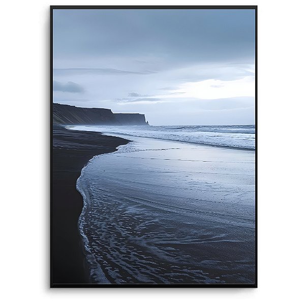Quadro Decorativo Paisagem Mar escuro.