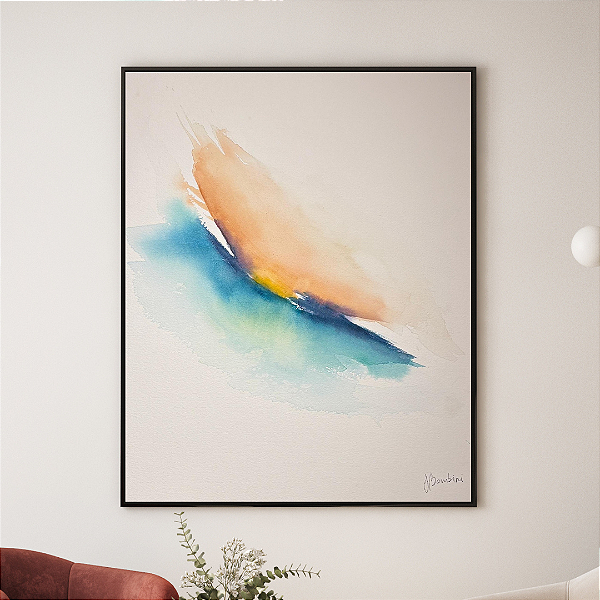 Quadro Decorativo Arte Natureza Fluída. Coleção: Juliana Bambini
