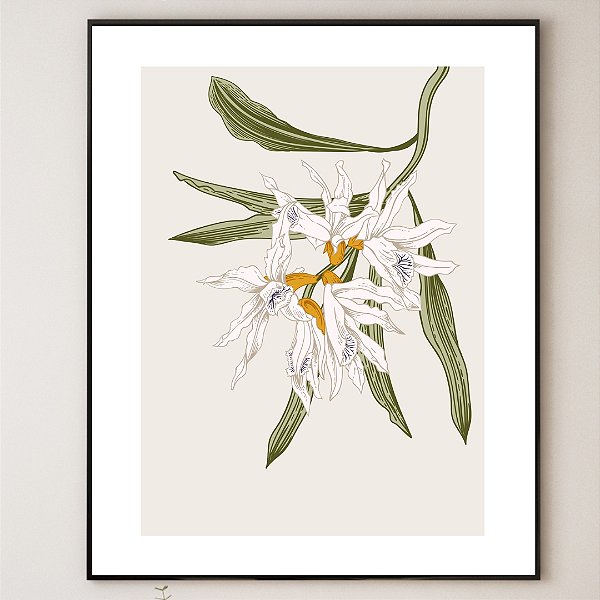 Quadro Decorativo Flor delicada. Coleção: Juliana Bambini