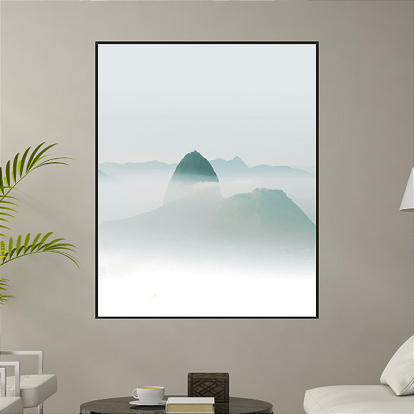Rio de Janeiro - Quadro Decorativo Paisagem Morro Nublado. Coleção Assinada: Giovanna Gogosz