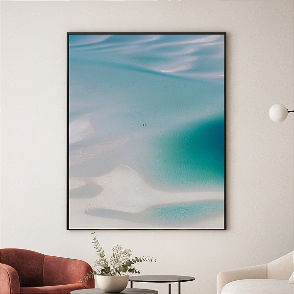 Lençois Maranheses - Quadro Decorativo Dunas e Mar. Coleção Assinada: Giovanna Gogosz