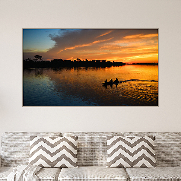 Amazônia - Quadro Decorativo Paisagem céu ensolarado. Coleção Assinada: Giovanna Gogosz