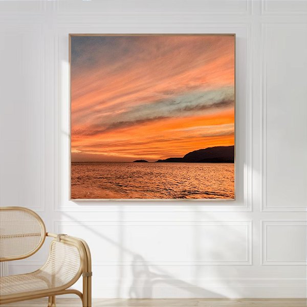 Litoral Paulista - Quadro decorativo Céu Ensolarado. Coleção Assinada: Giovanna Gogosz