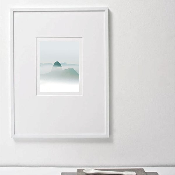 Rio de Janeiro - Quadro Decorativo Paisagem Morro Nublado. Coleção Assinada: Giovanna Gogosz