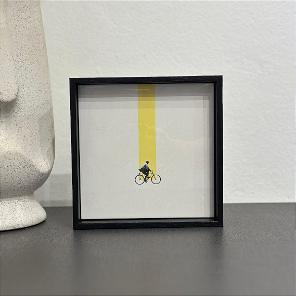 Quadro decorativo Azuleijo personalizado. Medida 17x17cm moldura filete madeira preta.