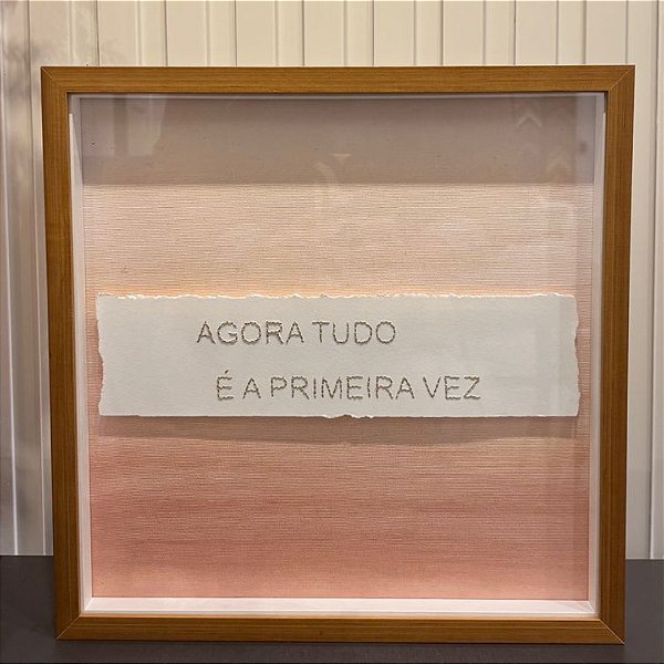 Quadro decorativo Começo, medida 40x40- Ateliê Borderô