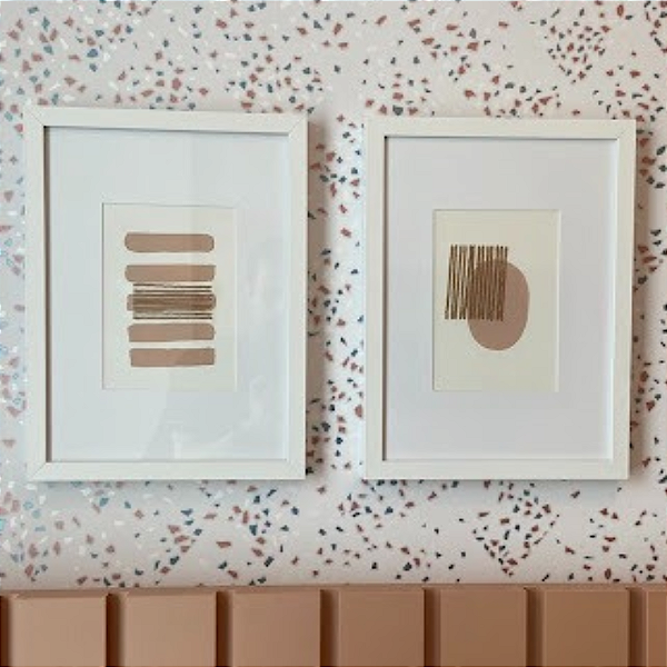 Dupla de Quadros 30x40 Decorativo Bordado -  Ateliê Borderô