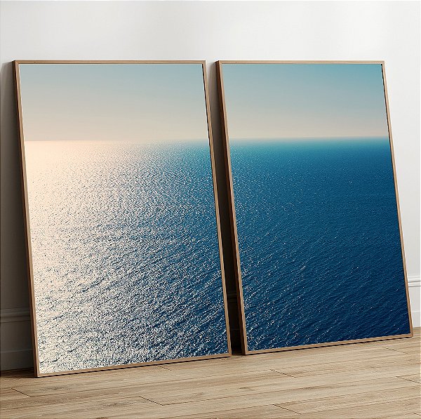 Dupla Quadro decorativo de mar. Coleção Assinada: Paola Cury