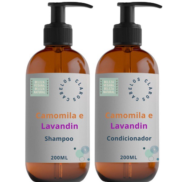 Shampoo e Condicionador Liquido - Camomila e Lavandin