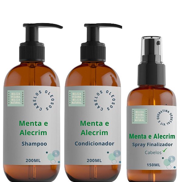 Kit Cabelos Perfeitos - Menta e Alecrim