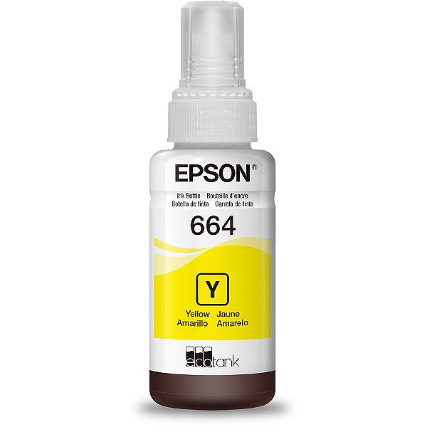 TINTA EPSON T664420 AMARELO | L200 L375 L220 L110 L355 L555 L455 L365 | 70ML