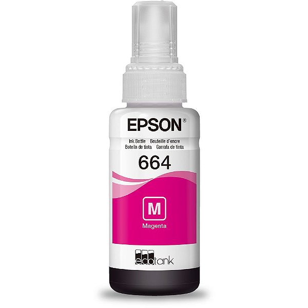 TINTA EPSON T664320AL MAGENTA | L200 L396 L220 L110 L355 L555 L455 L365 | 70ML