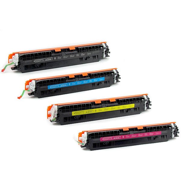 KIT TONER COMPATÍVEL HP CE310/1/2/3 / CF350/1/2/3 UNIVERSAL 126A PRETO-CYAN-YELLOW-MAGENTA | 1.2K