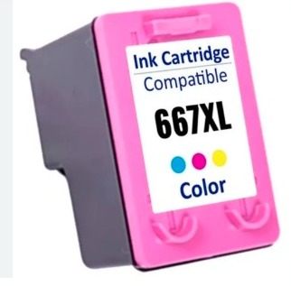 CARTUCHO DE TINTA HP 667XL COLOR 14 ml | DESKJET INK ADVANTAGE 2776 | COMPATIVEL