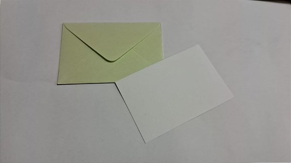 Envelopes visita Relux Moscatel + Cartão Branco com 10 envelopes