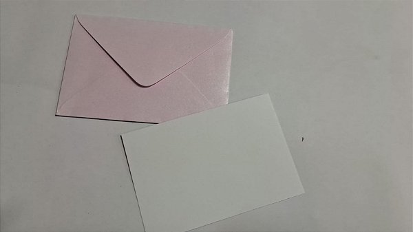 Envelopes visita Relux Quartzo Rosa + Cartão Branco com 10 envelopes