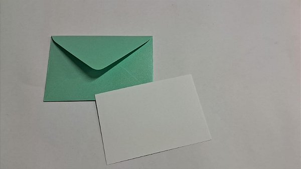 Envelopes visita Relux Turquesa + Cartão Branco com 10 envelopes