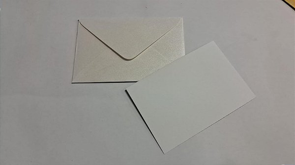 Envelopes visita Relux Pérola Branca + Cartão Branco com 10 envelopes