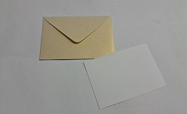 Envelopes visita Relux Champagne + Cartão Branco com 10 envelopes