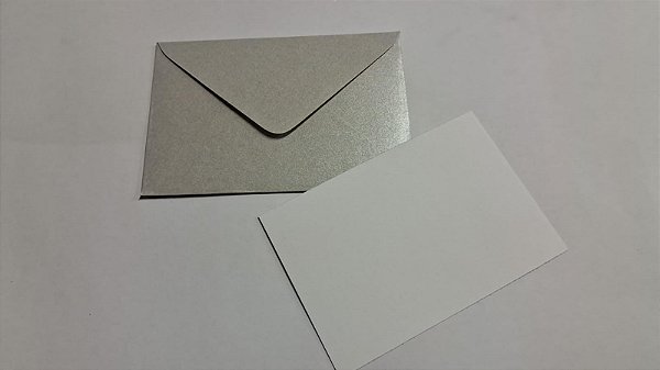 Envelopes visita Relux Aluminium + Cartão Branco com 10 envelopes