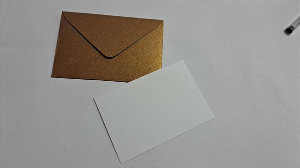 Envelopes visita Relux Cappuccino + Cartão Branco com 10 envelopes