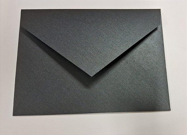 Envelope Convite 16,5x22,5 Metalics Grafite 120g c/ 10 unidades