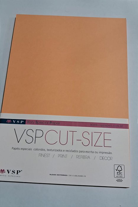 Papel Popset Apricot 240g c/ 25 fls