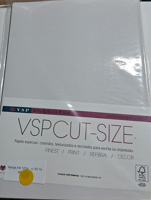 PAPEL A4  210X297 VERGE  AMETISTA 120G C/ 50 FLS