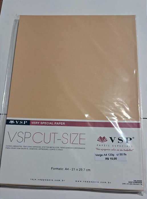 PAPEL A4 210X297 VERGE AGATA 120G C/ 50 FLS
