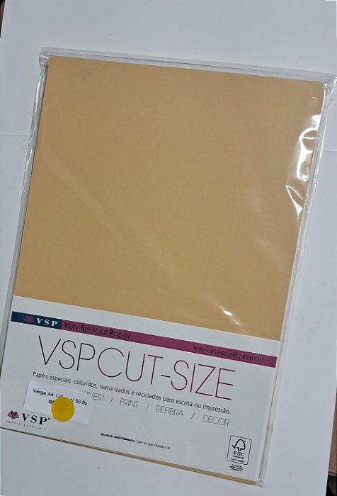 PAPEL A4 210X297 VERGE TOPAZIO 120G C/ 50 FLS