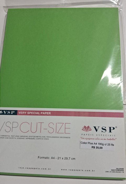 PAPEL A4 210X297  COLOR PLUS AMAZONAS 180G C/ 25 FLS
