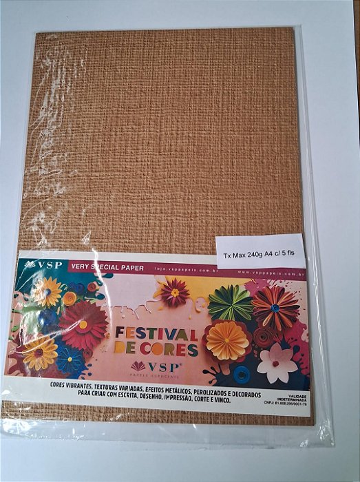 PAPEL A4 210X297 TX MAX KRAFT LINHÃO 300G C/ 5 FLS