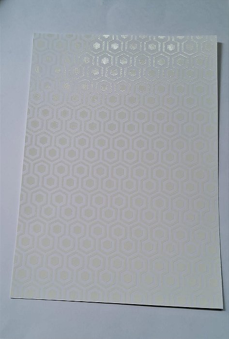 PAPEL  A4 210X297 SUPER INK MILK HEXAGONO 180G C/ 10 FLS