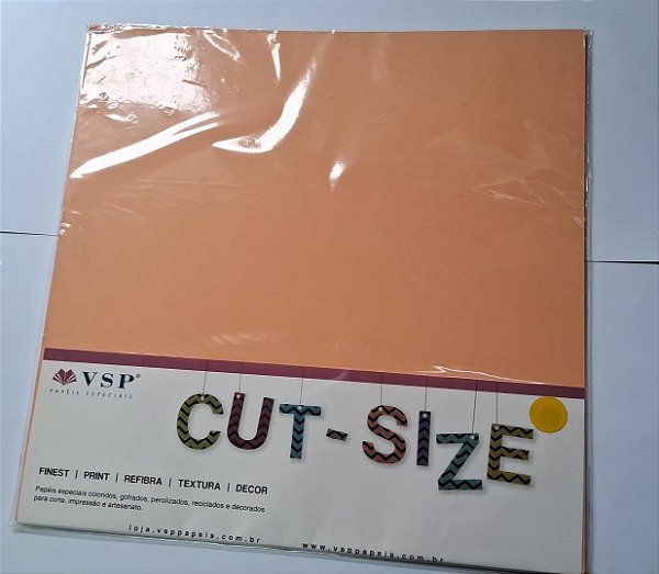 PAPEL 30,5X30,5 POPSET APRICOT 240G C/ 10 FLS