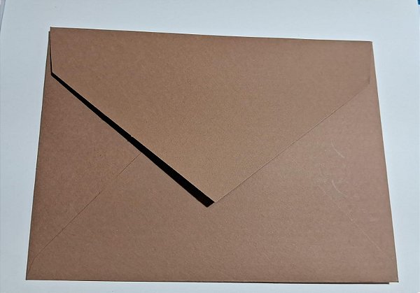 ENVELOPE CONVITE F CARD BROWN 200G C/ 10 UN