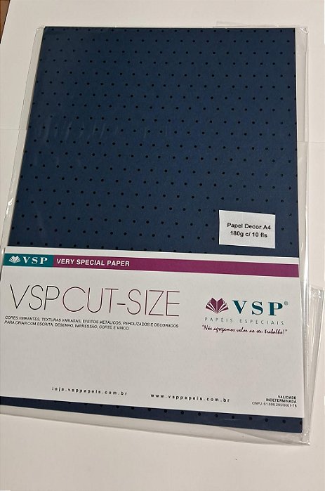 PAPEL A4 210X297 PORTO SEGURO BOLINHA PRETO 180G C/ 10 FLS