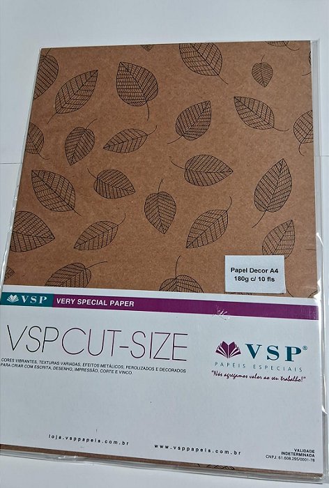PAPEL A4 210X297 DECOR  KRAFT FOLHA PRETO 200G C/ 10 FLS