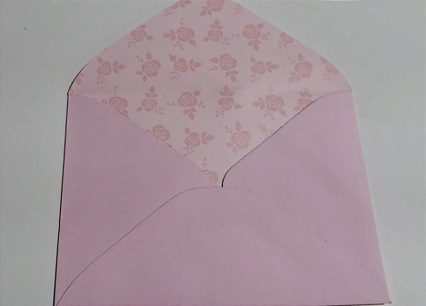 ENVELOPE CARTA ROSA VERONA DECOR ROSAS LADO INTERNO C/ 10 UN 120G