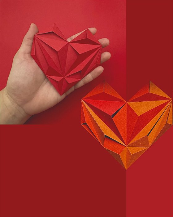Workshop de Papel - Coração tridimensional