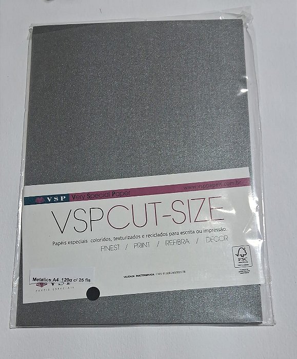 PAPEL A4 210X297 METALICS IONISED 120G C/ 25 FLS