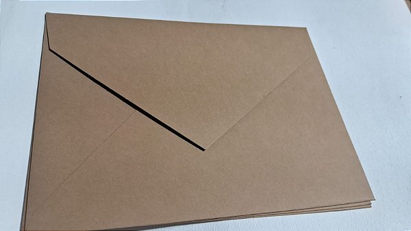 ENVELOPE CONVITE 16,5X22,5 V CARD BROWN 200G C/ 10 UN