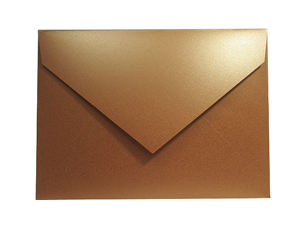 Envelopes convite Metallics Cooper com 50 unidades