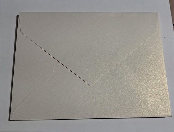 Envelopes convite Metallics White Gold com 10 unidades