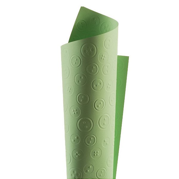Papel Tx Realce Botões Verde 30,5x30,5cm com 5 unidades