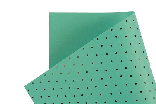 Papel Decor Bolinhas Aruba - Preto 30,5x30,5cm com 5 unidades