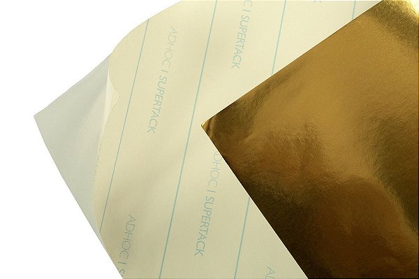 Papel Adesivo Ouro Brilho 30,5x30,5cm com 5 unidades